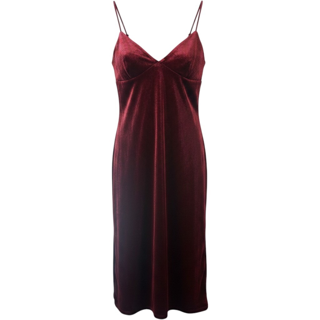 Forever 21 Maroon Velvety Dress Size Medium